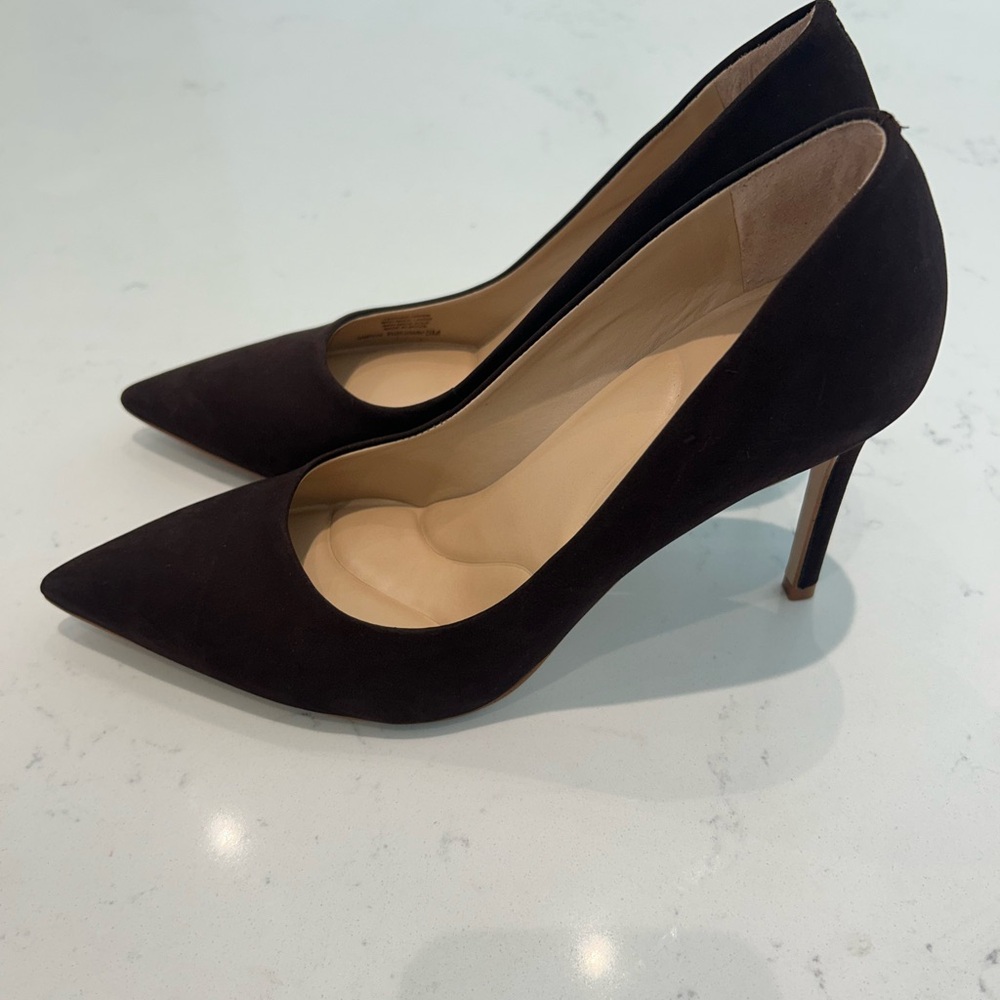 Gianni Bini Sampras Nubuck Pointed Toe Brown Suede Pumps 🤎 Classic Heels | Sz 8 - Picture 5 of 11